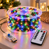 Гирлянда «Роса» 2-0827, 1000 LED, 100 м, разноцветное свечение, USB