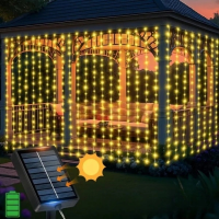 Уличная гирлянда-штора 2-0801, 180 LED, 3 × 2 м, жёлтый свет