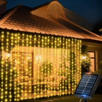 Уличная гирлянда-штора 2-0801, 180 LED, 3 × 2 м, жёлтый свет