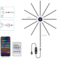 Светодиодная RGB-лента «Фейерверк» 2-0802, Bluetooth, пульт управления