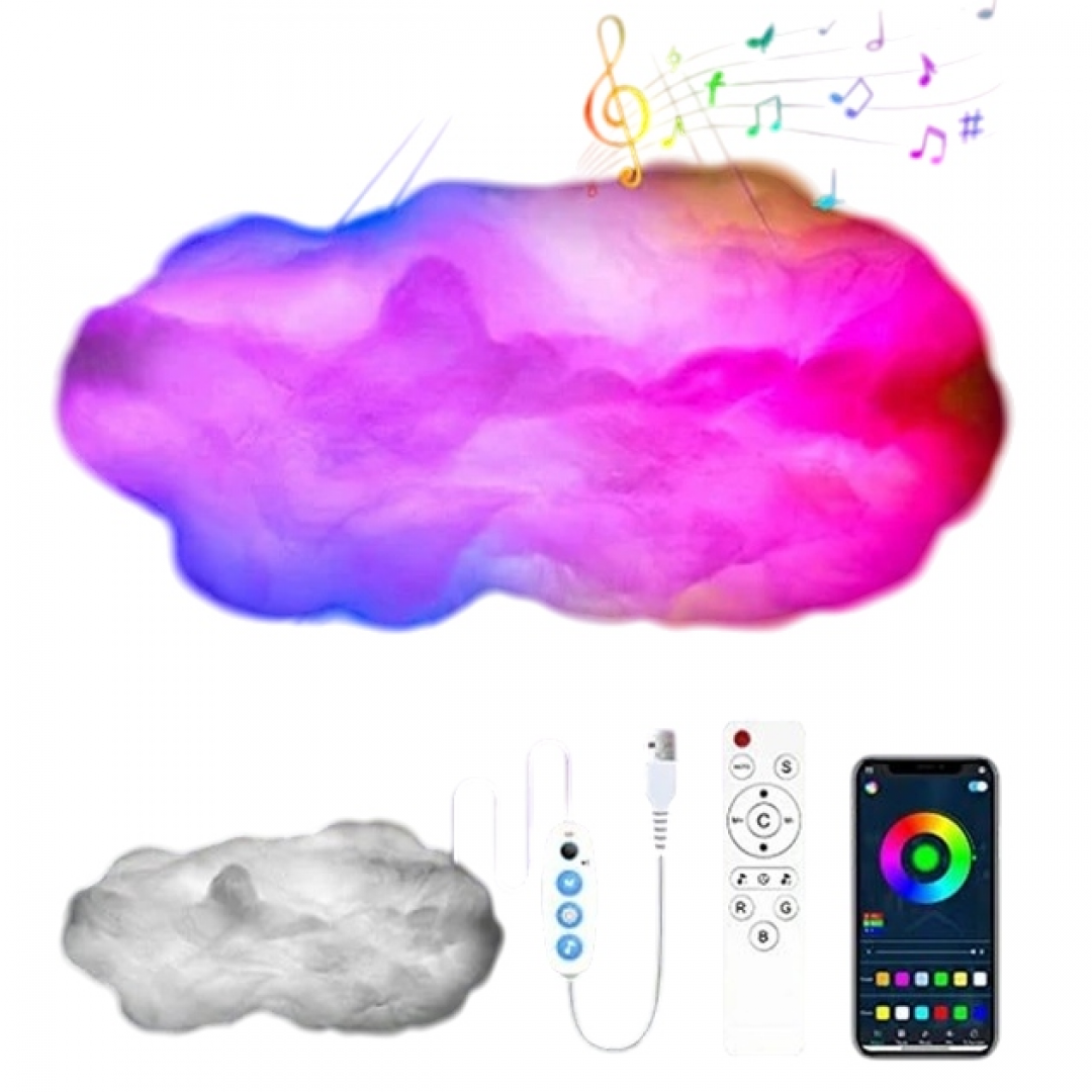 Потолочный светильник «Облако» 2-0813, RGB-подсветка, Bluetooth Потолочный светильник «Облако» 2-0813, RGB-подсветка, Bluetooth